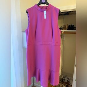 Ann Taylor Vibrant Pink Midi Dress